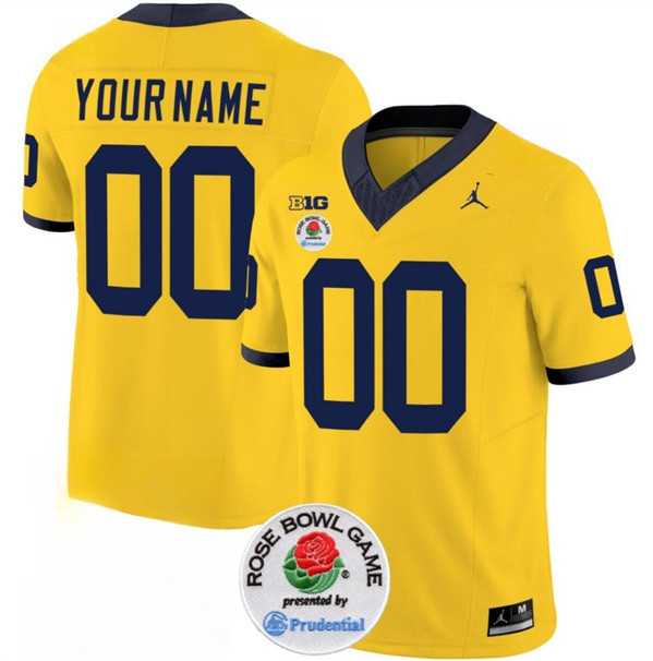 Men's Michigan Wolverines ACTIVE PLAYER Custom 2023 F.U.S.E. Yellow Rose Bowl Patch Stitched Jersey,We sell and wholesale Men's Michigan Wolverines ACTIVE PLAYER Custom 2023 F.U.S.E. Yellow Rose Bowl Patch Stitched Jersey on line form chian!